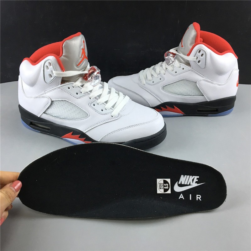 Air Jordan 5 Fire Red 2020 Silver Tongue DA1911-102