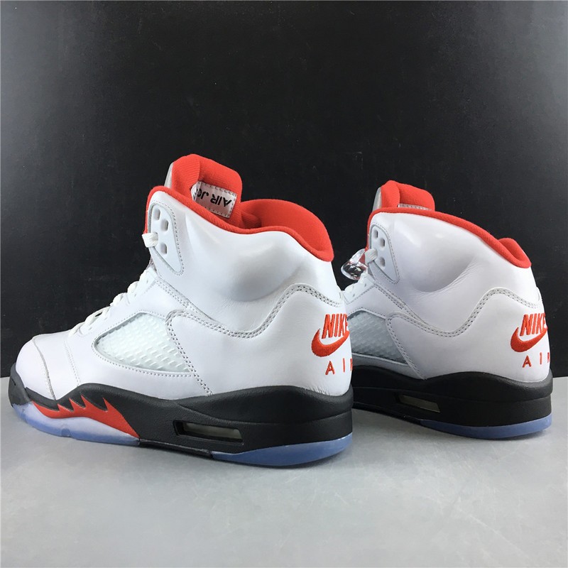 Air Jordan 5 Fire Red 2020 Silver Tongue DA1911-102
