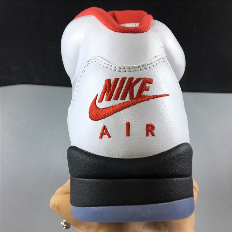 Air Jordan 5 Fire Red 2020 Silver Tongue DA1911-102