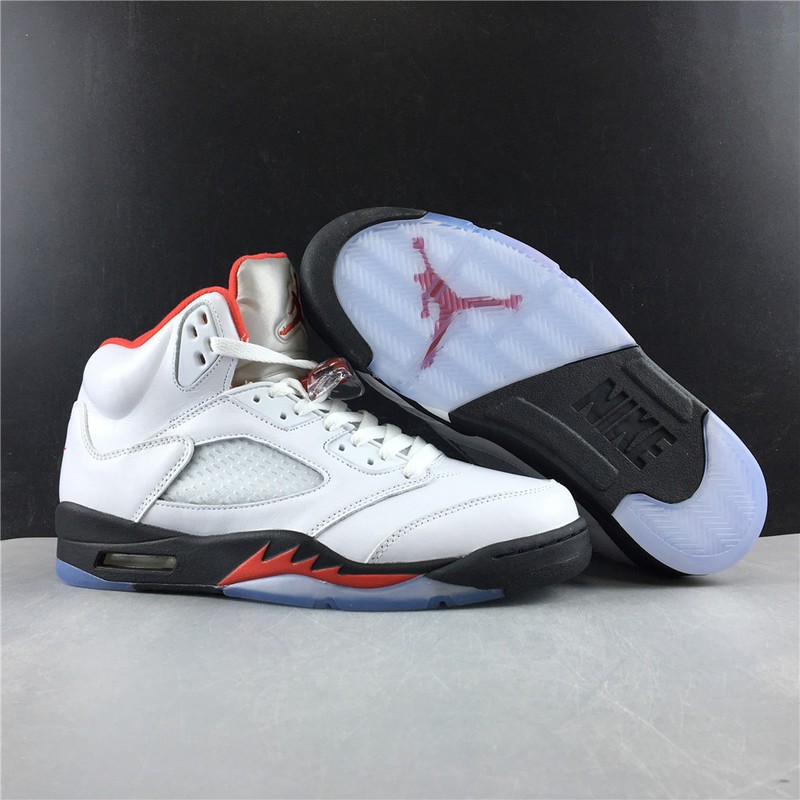 Air Jordan 5 Fire Red 2020 Silver Tongue DA1911-102