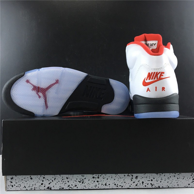 Air Jordan 5 Fire Red 2020 Silver Tongue DA1911-102