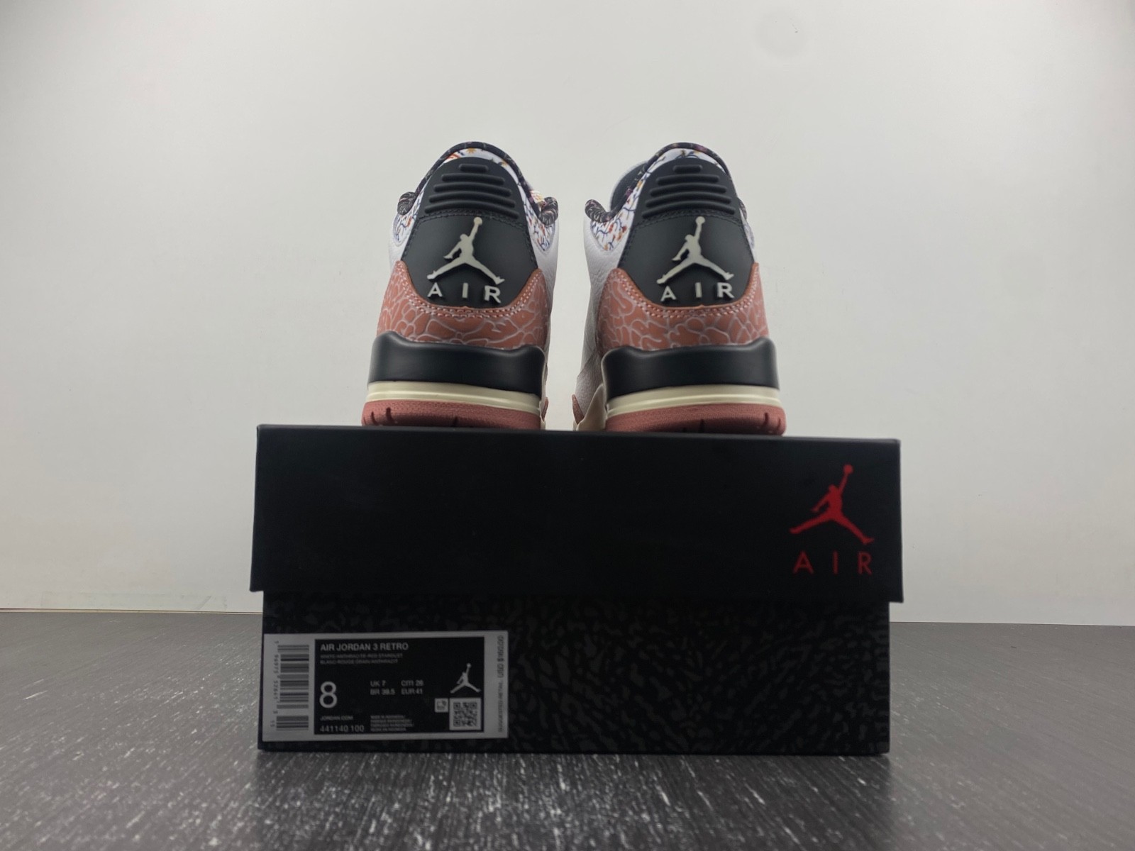 AIR JORDAN 3 GS "RED STARDUST" 441140-100
