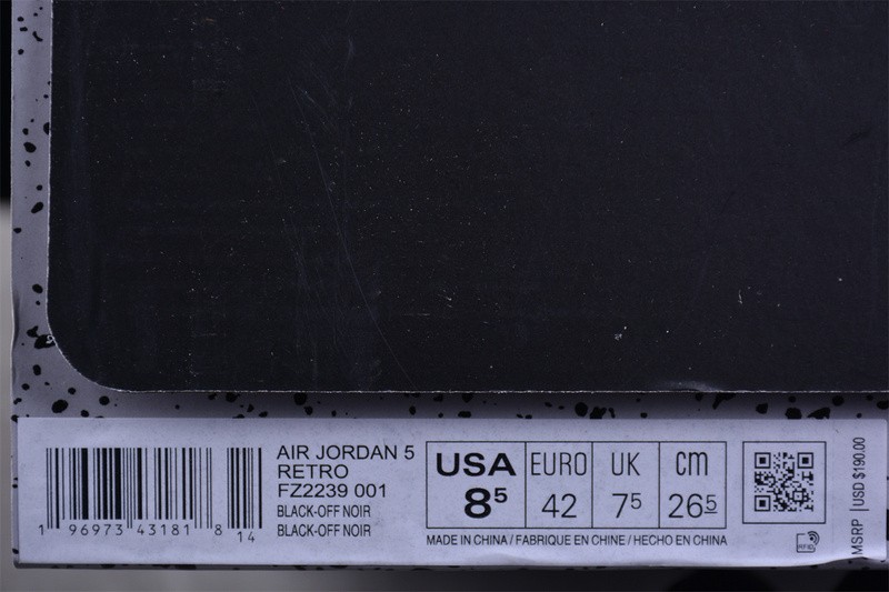 Air Jordan 5 “Black Cat” FZ2239-001