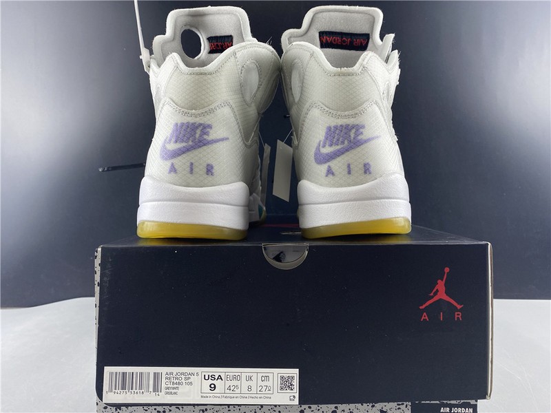 Off-White Air Jordan 5 white green purple  CT8480-105