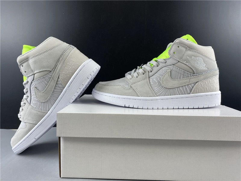 Air Jordan 1 Mid vast grey ghost green  CV3018-001