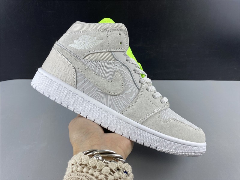 Air Jordan 1 Mid vast grey ghost green  CV3018-001