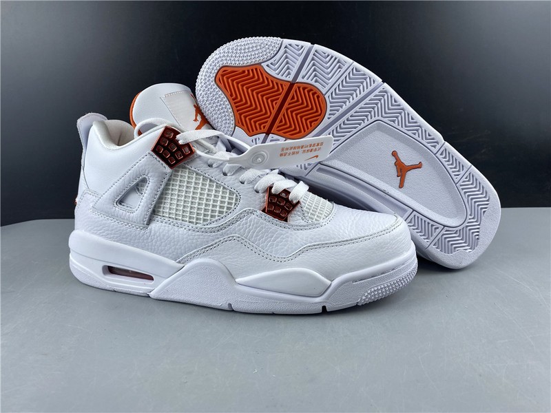Air Jordan 4 Retro “Pure Money”  white orange 308497-104