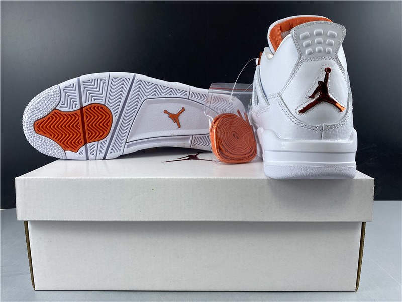 Air Jordan 4 Retro “Pure Money”  white orange 308497-104