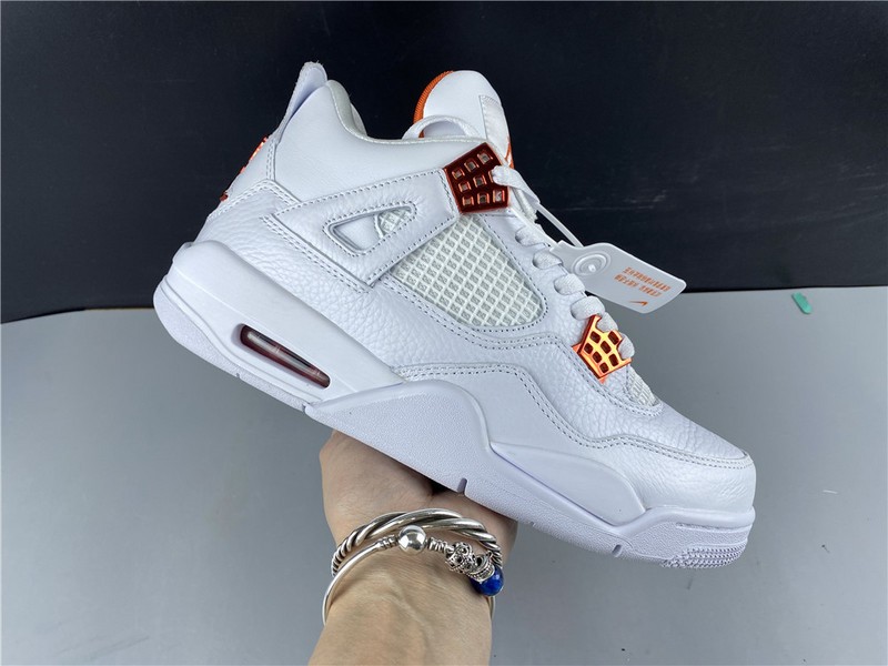 Air Jordan 4 Retro “Pure Money”  white orange 308497-104
