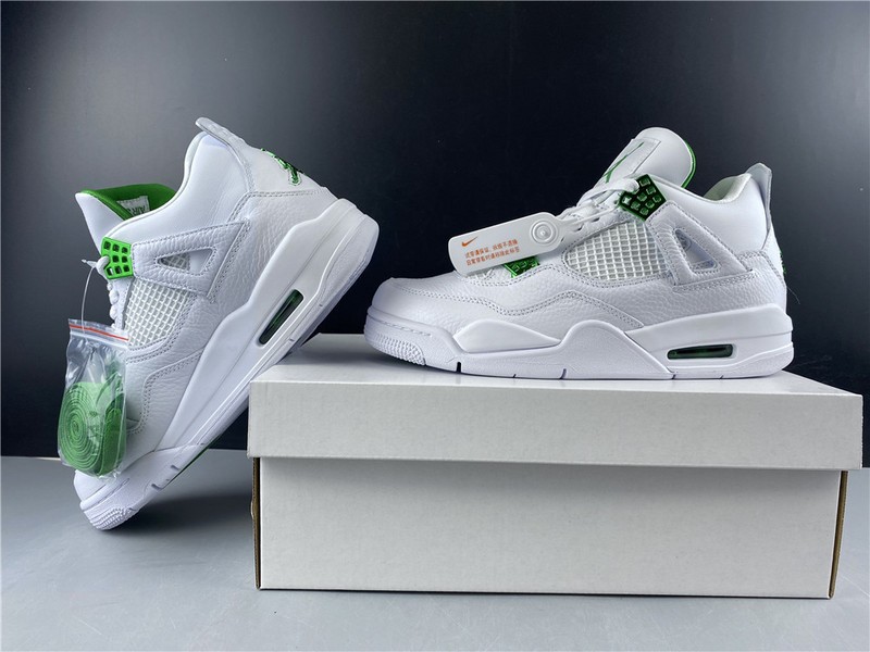 Air Jordan 4 Retro “Pure Money”  white green 308497-103