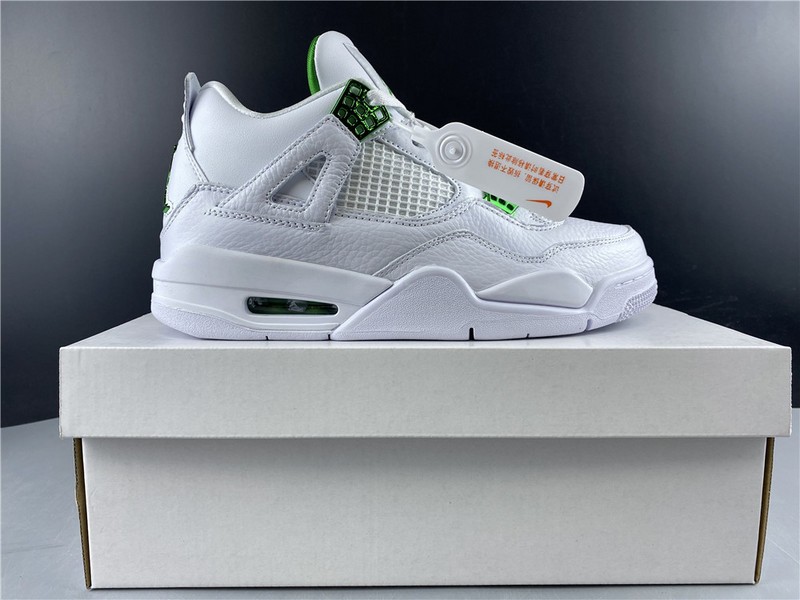 Air Jordan 4 Retro “Pure Money”  white green 308497-103