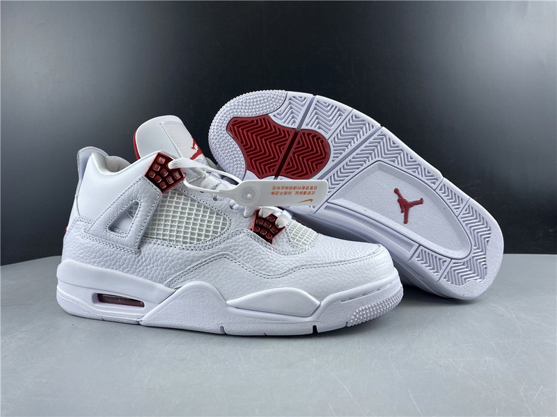 Air Jordan 4 Retro “Pure Money”  white red 308497-102