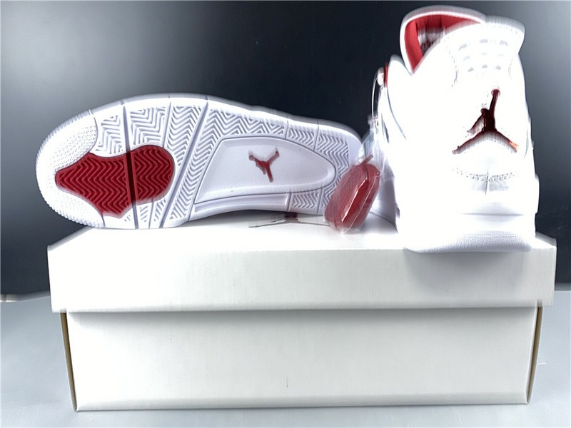 Air Jordan 4 Retro “Pure Money”  white red 308497-102