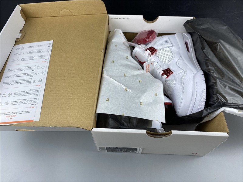 Air Jordan 4 Retro “Pure Money”  white red 308497-102