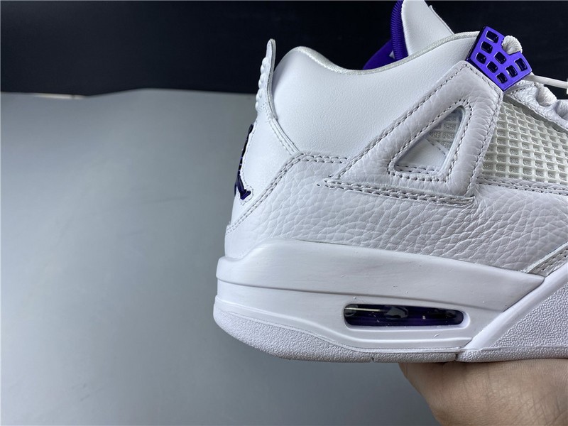 Air Jordan 4 Retro “Pure Money”  white purple 308497-100