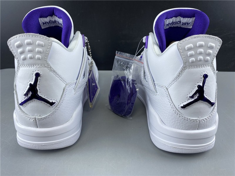 Air Jordan 4 Retro “Pure Money”  white purple 308497-100