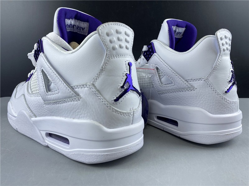 Air Jordan 4 Retro “Pure Money”  white purple 308497-100