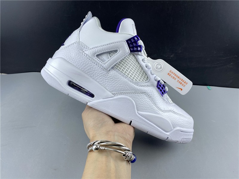 Air Jordan 4 Retro “Pure Money”  white purple 308497-100