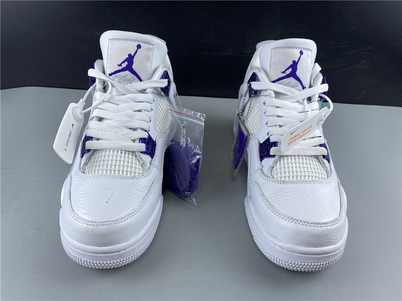 Air Jordan 4 Retro “Pure Money”  white purple 308497-100
