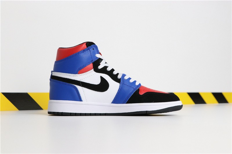 Air Jordan 1 Mid Top 3 Blue Red Black White 554724-124