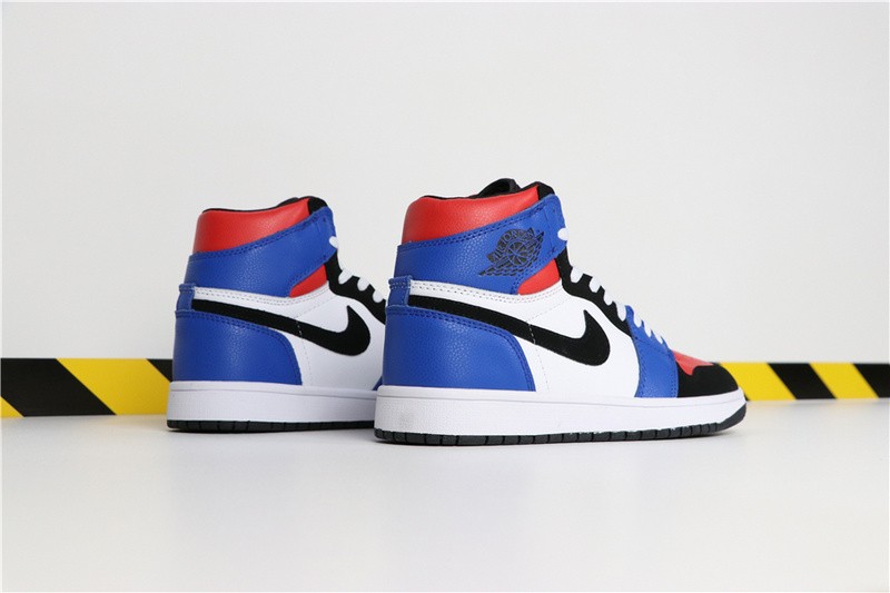 Air Jordan 1 Mid Top 3 Blue Red Black White 554724-124