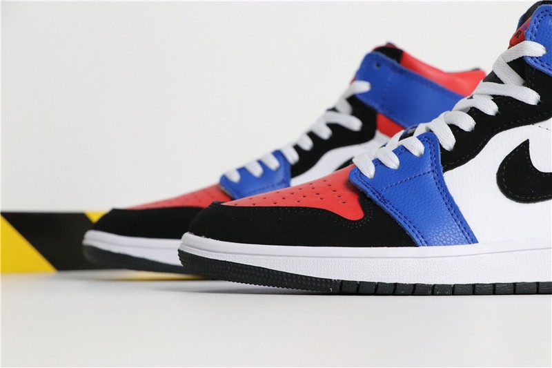 Air Jordan 1 Mid Top 3 Blue Red Black White 554724-124