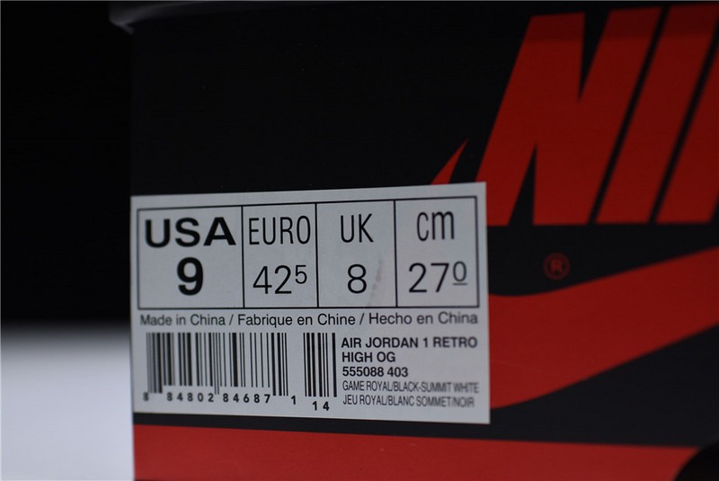 AIR JORDAN 1 OG “Game Royal” blue  555088-403