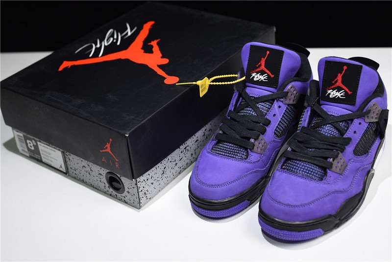 Travis Scott x Air Jordan 4 In Purple 308497-510