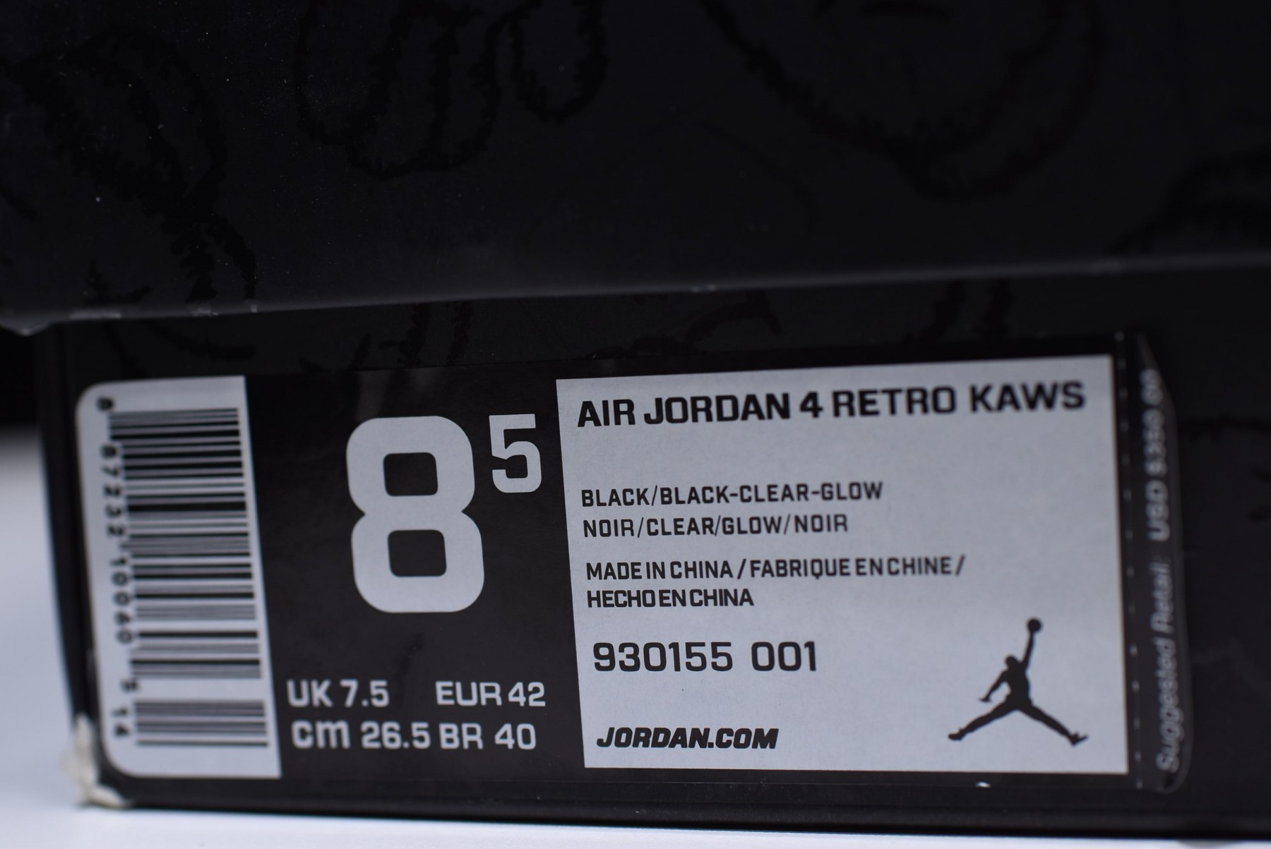 Nike Air Jordan 4 retro kaws black 930155 001