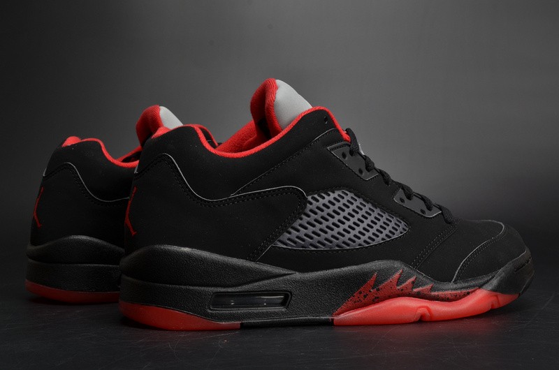 Air Jordan 5 Retro Low “Alternate 90” black/ red mens 819171-001