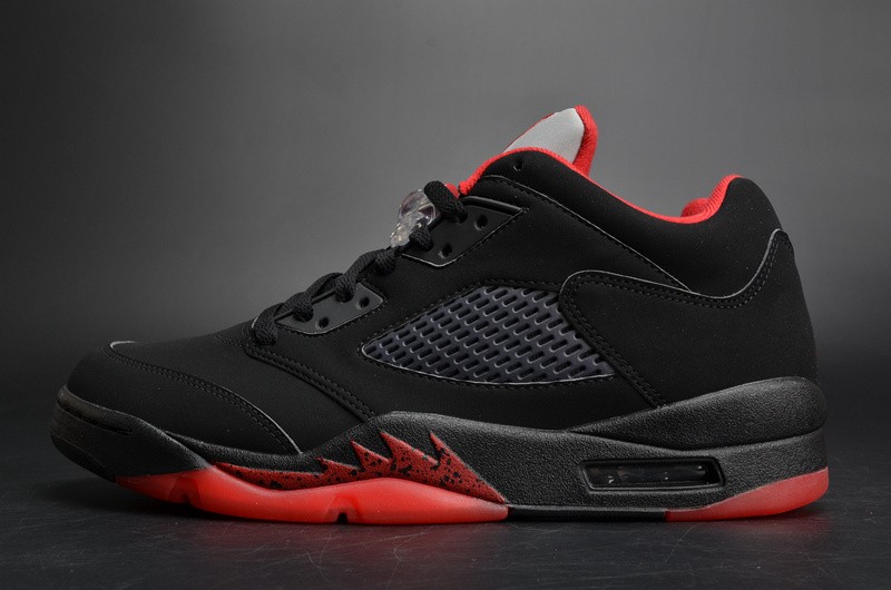 Air Jordan 5 Retro Low “Alternate 90” black/ red mens 819171-001