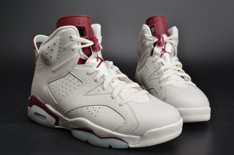Air Jordan 6 Retro “Maroon” white 384664-116
