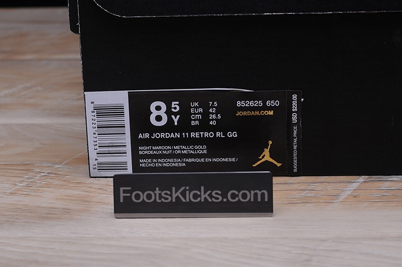 Air Jordan 11 Retro RL GG "Velvet" - 852625 650