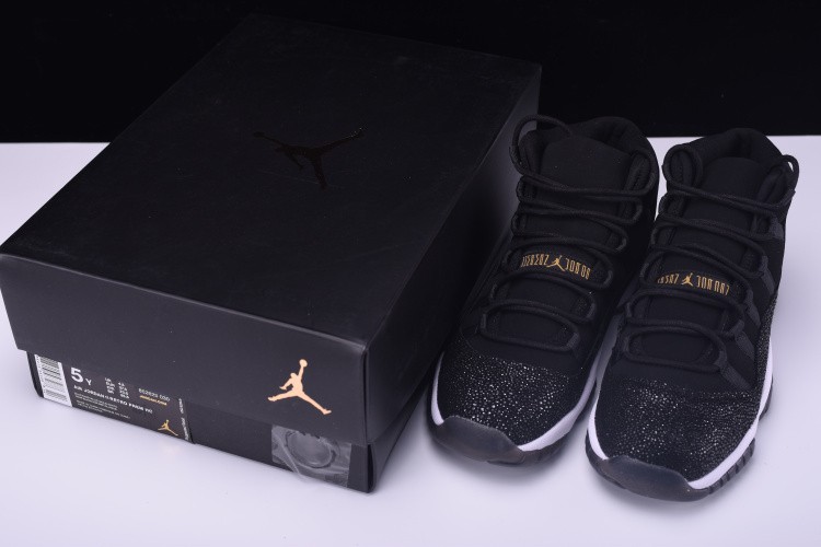 AIR JORDAN 11 RETRO PREM HC  "HEIRESS" BLACK/ gold-white 852625-030