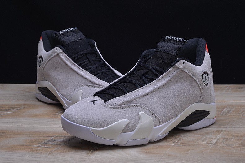 AIR JORDAN 14 RETRO "DESERT SAND" black/ white  487471-021
