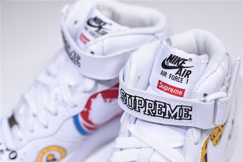 S*p*e X Nike Air Force 1 Mid NBA Teams White Aq8017-100