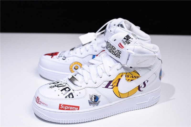 S*p*e X Nike Air Force 1 Mid NBA Teams White Aq8017-100