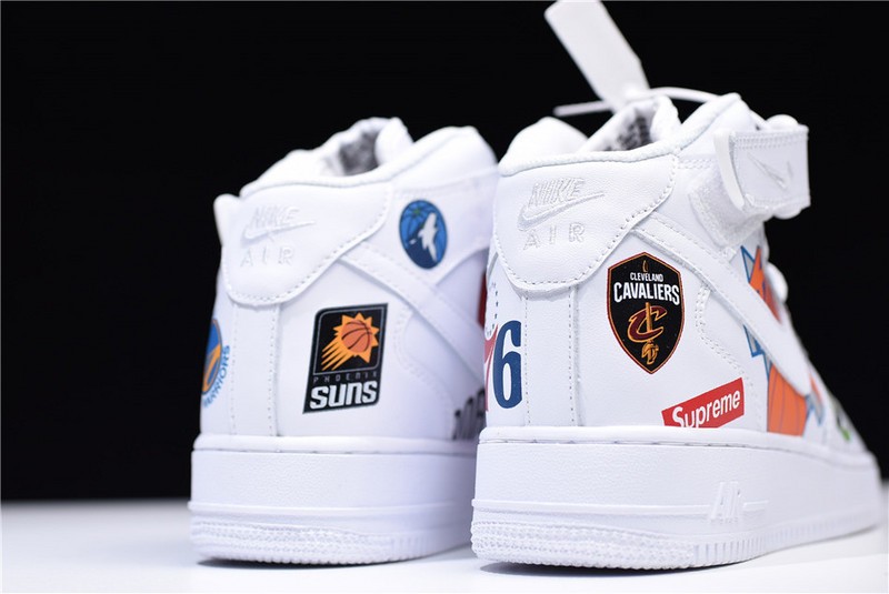 S*p*e X Nike Air Force 1 Mid NBA Teams White Aq8017-100