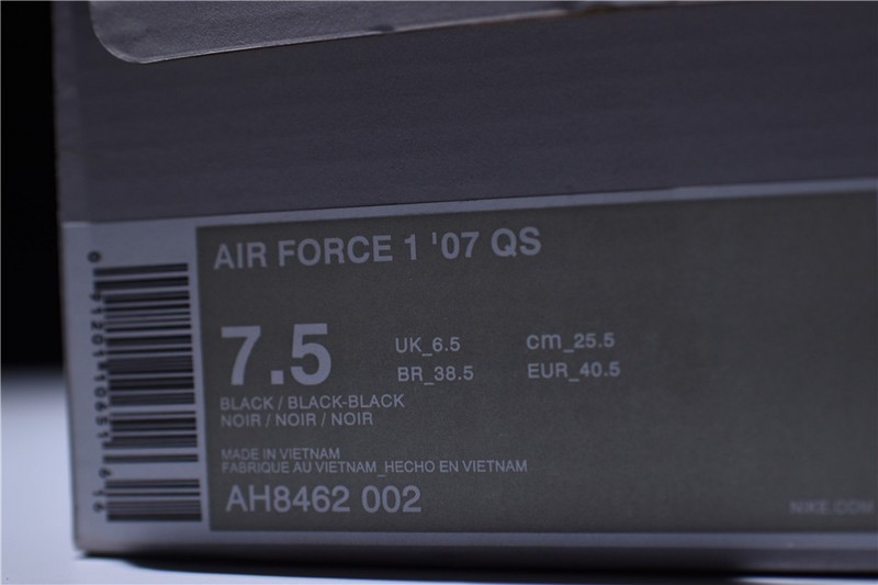 Nike Air Force 1 Velcro Swoosh Pack Black  AH8462-002