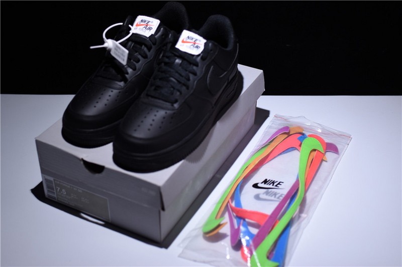Nike Air Force 1 Velcro Swoosh Pack Black  AH8462-002