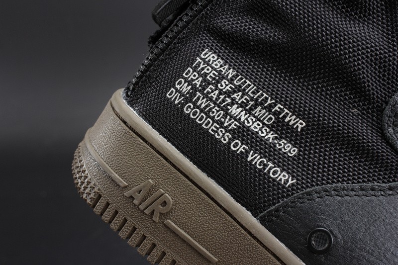 NIKE SF AIR FORCE 1 MID “HAZEL” BLACK 917753-002