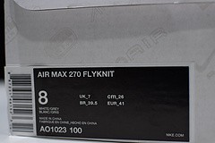 NIKE AIR MAX 270 FLYKNIT “WHITE/BLACK”  AO1023-100