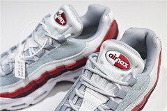 NIKE Air Max 95 Essential Mens White-Grey-Red Running Shoes  749766 103