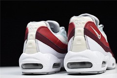 NIKE Air Max 95 Essential Mens White-Grey-Red Running Shoes  749766 103