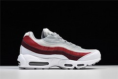 NIKE Air Max 95 Essential Mens White-Grey-Red Running Shoes  749766 103