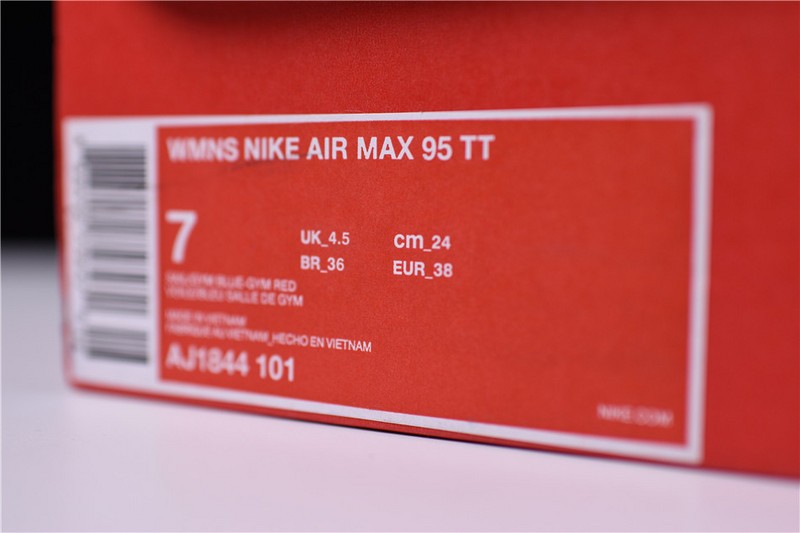 Nike AIR MAX 95 TT "PULL TAB"  white/ gym blue - gym red AJ1844-101