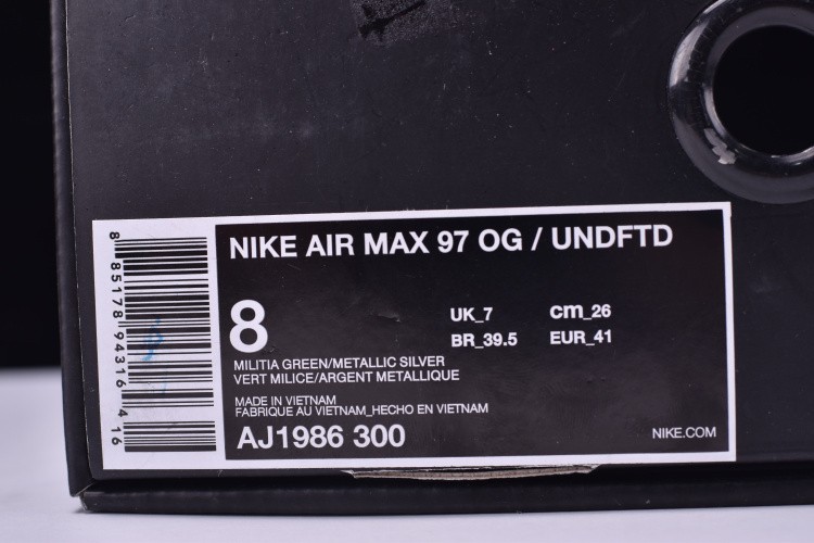 nike AIR MAX 97 OG/UNDFTD "UNDEFEATED" AJ1986-300