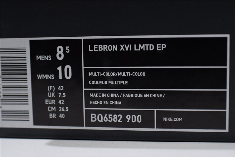 Nike LeBron 16 EP 1 Thru 5  BQ6582-900