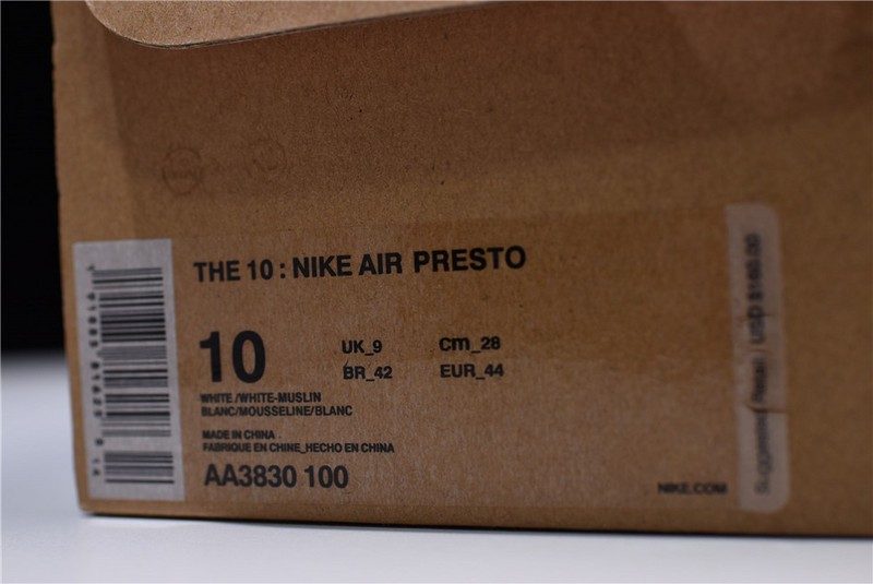 Off-White X Air Presto  2.0 AA3830-100