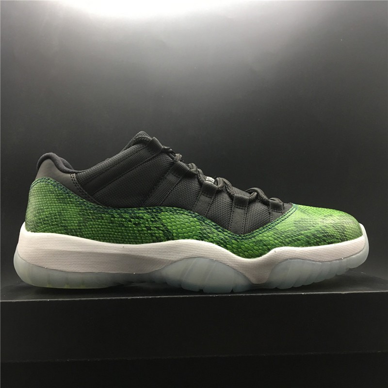 Jordan 11 Retro Low Green Snakeskin 528895- 033